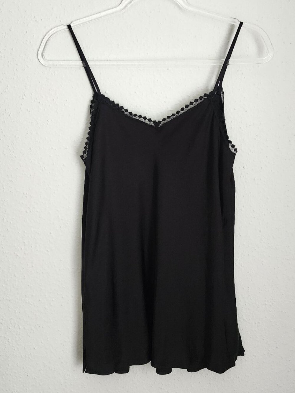 THE KOOPLES Black Camisole Top w/Lace Trim Size 3 (8/L)